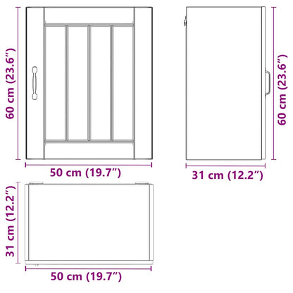 Kuchyňská Nástěnná Skříňka "Lucca" Kompozitní Dřevo Kouřový Dub