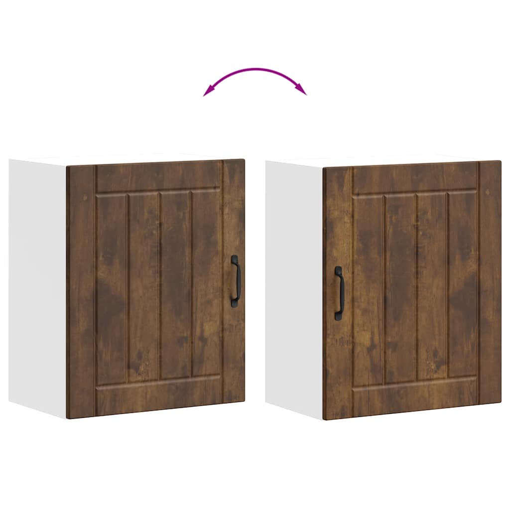 Kuchyňská Nástěnná Skříňka "Lucca" Kompozitní Dřevo Kouřový Dub