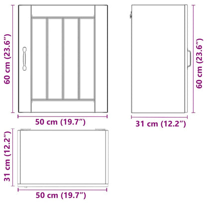 Kuchyňská Nástěnná Skříňka "Lucca" Kompozitní Dřevo Hnědý Dub