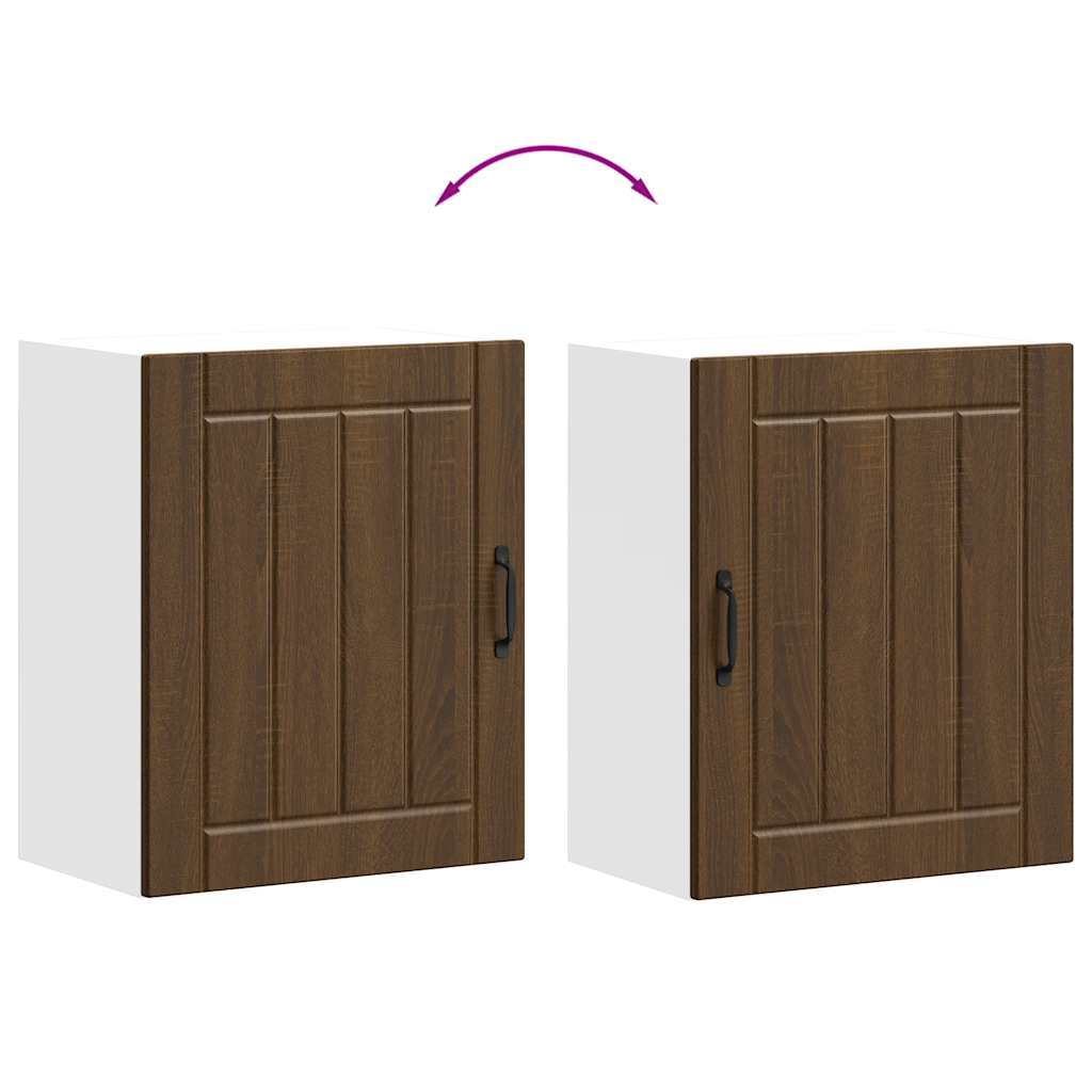 Kuchyňská Nástěnná Skříňka "Lucca" Kompozitní Dřevo Hnědý Dub