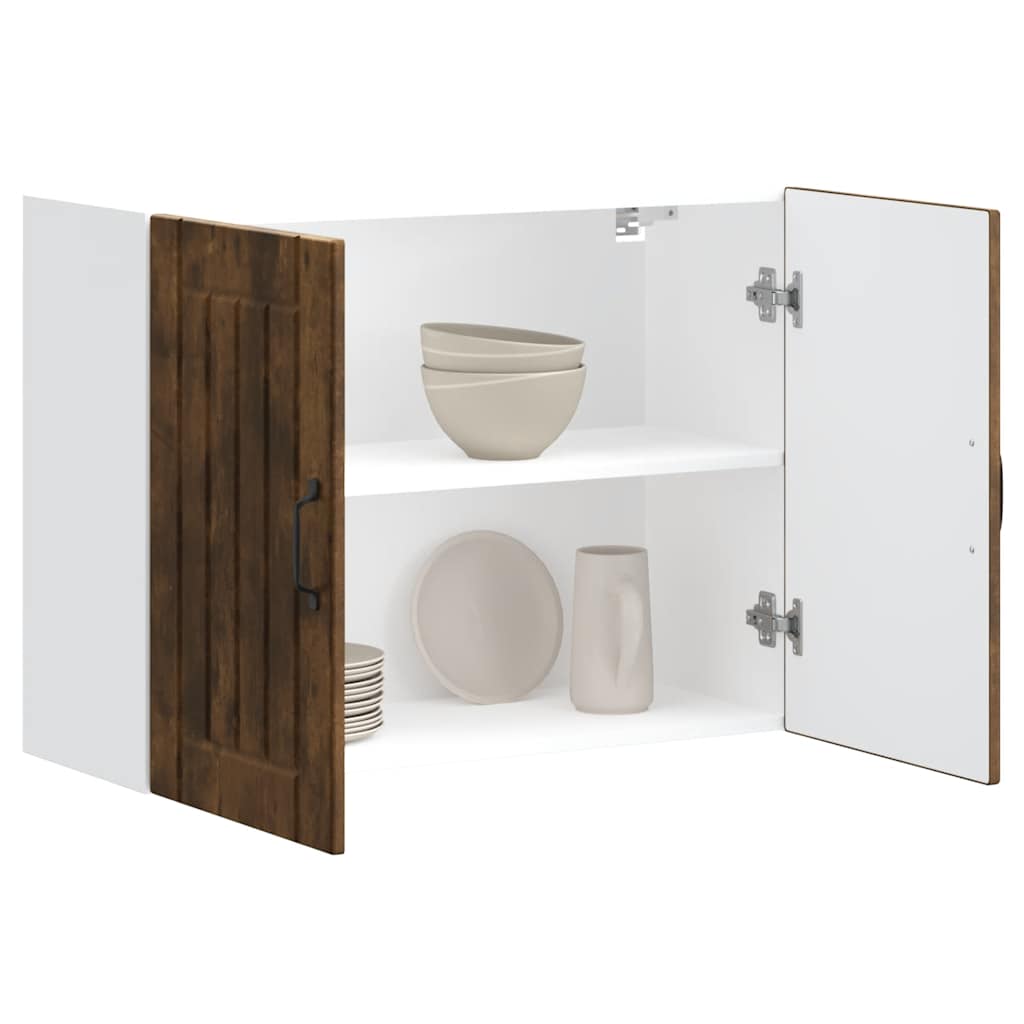 Kuchyňská Nástěnná Skříňka "Lucca" Kompozitní Dřevo Kouřový Dub