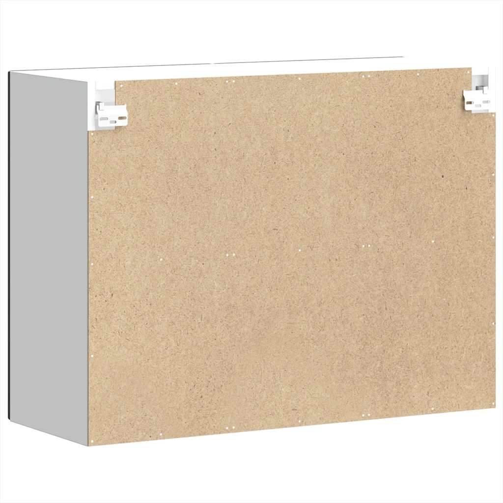 Kuchyňská Nástěnná Skříňka Se Skleněnými Dvířky "Lucca" Černý Černá