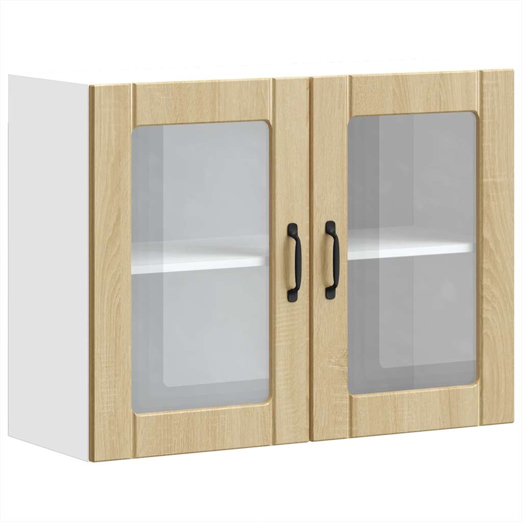Kuchyňská Nástěnná Skříňka Se Skleněnými Dvířky "Lucca" Dub Sonoma