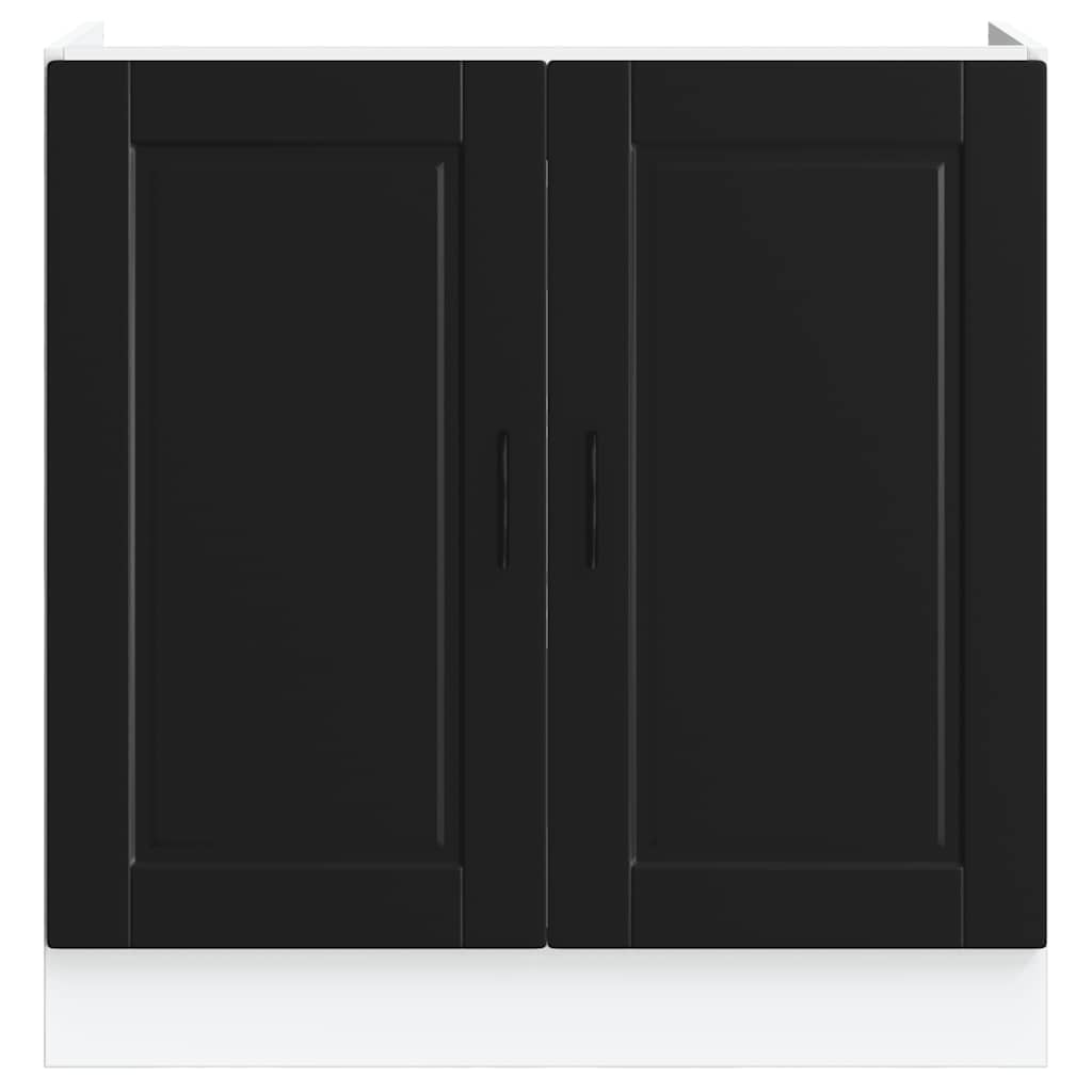 Skříňka Pod Umyvadlo "Porto" Černý 80X46X81,5 Cm Kompozitní Černá