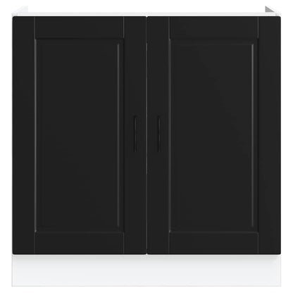 Skříňka Pod Umyvadlo "Porto" Černý 80X46X81,5 Cm Kompozitní Černá