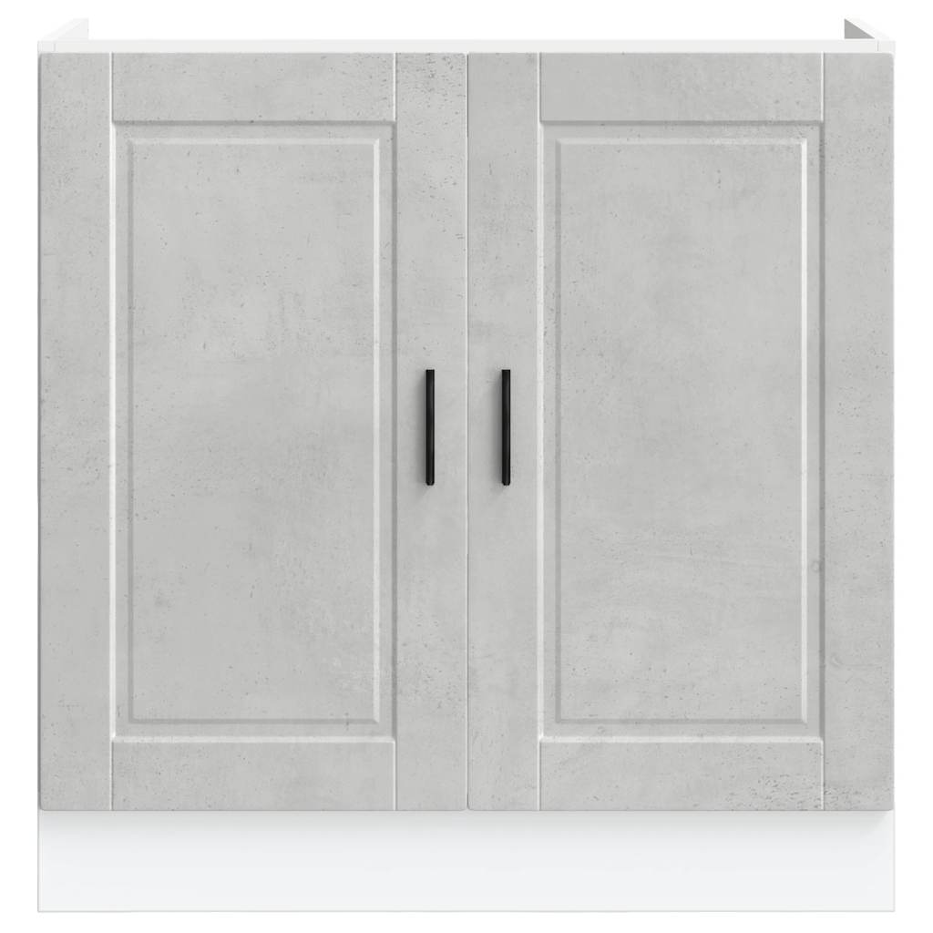 Skříňka Pod Umyvadlo "Porto" Betonově Šedá 80X46X81,5 Cm Betonová Šedá