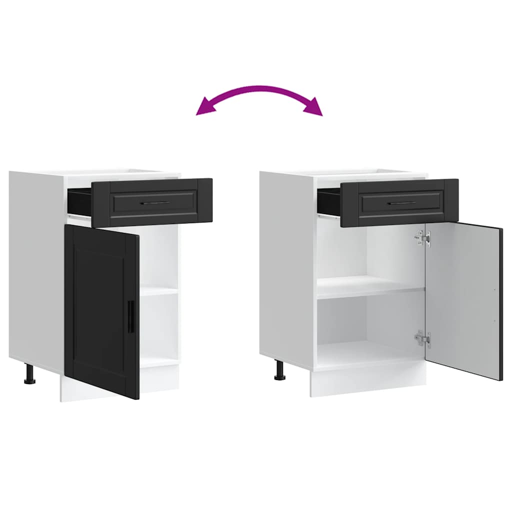 Kuchyňská Spodní Skříňka "Porto" Černý Kompozitní Dřevo Černá