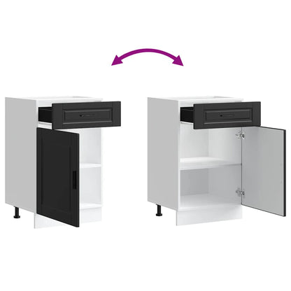 Kuchyňská Spodní Skříňka "Porto" Černý Kompozitní Dřevo Černá