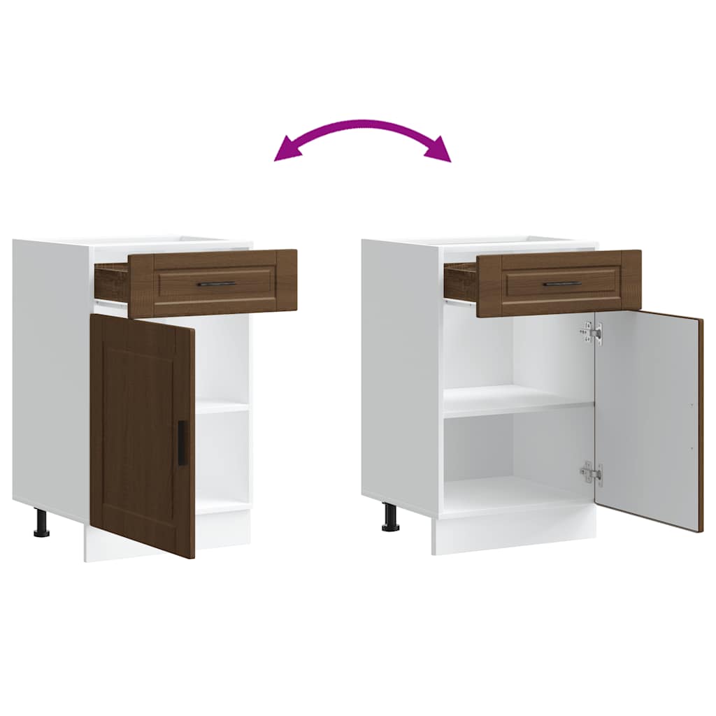 Kuchyňská Spodní Skříňka "Porto" Kompozitní Dřevo Hnědý Dub