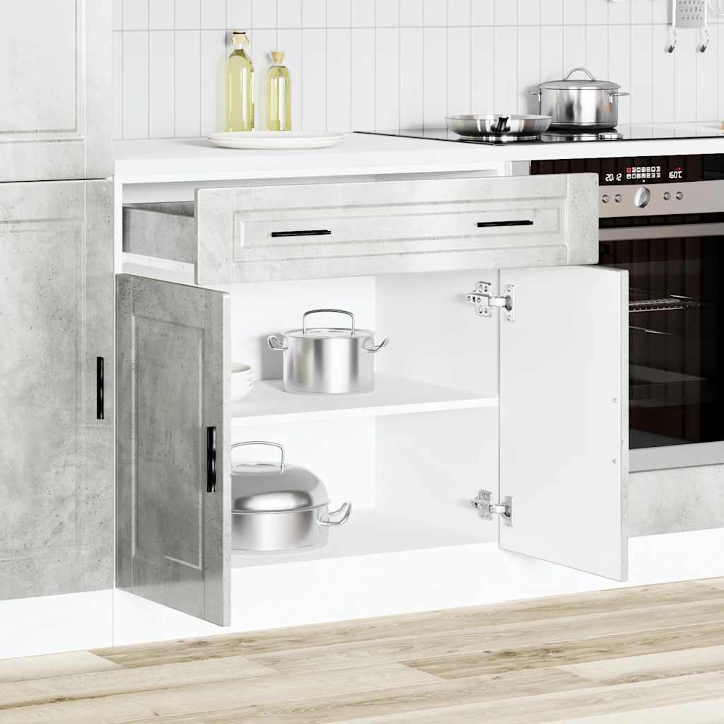 Kuchyňská Spodní Skříňka "Porto" Betonově Šedá Kompozitní Dřevo Betonová Šedá