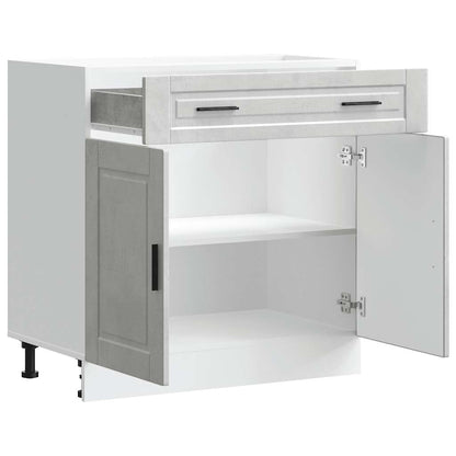 Kuchyňská Spodní Skříňka "Porto" Betonově Šedá Kompozitní Dřevo Betonová Šedá