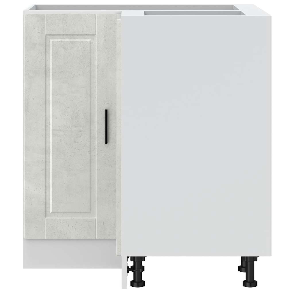 Kuchyňská Rohová Skříňka "Porto" Betonově Šedá Kompozitní Dřevo Betonová Šedá