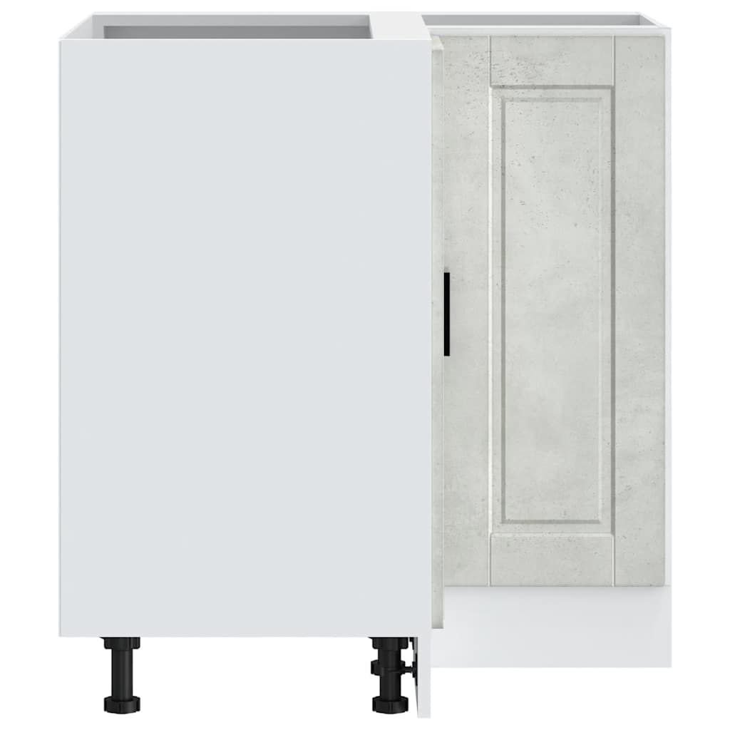 Kuchyňská Rohová Skříňka "Porto" Betonově Šedá Kompozitní Dřevo Betonová Šedá