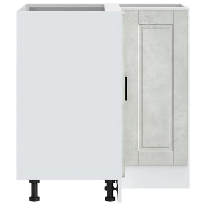 Kuchyňská Rohová Skříňka "Porto" Betonově Šedá Kompozitní Dřevo Betonová Šedá