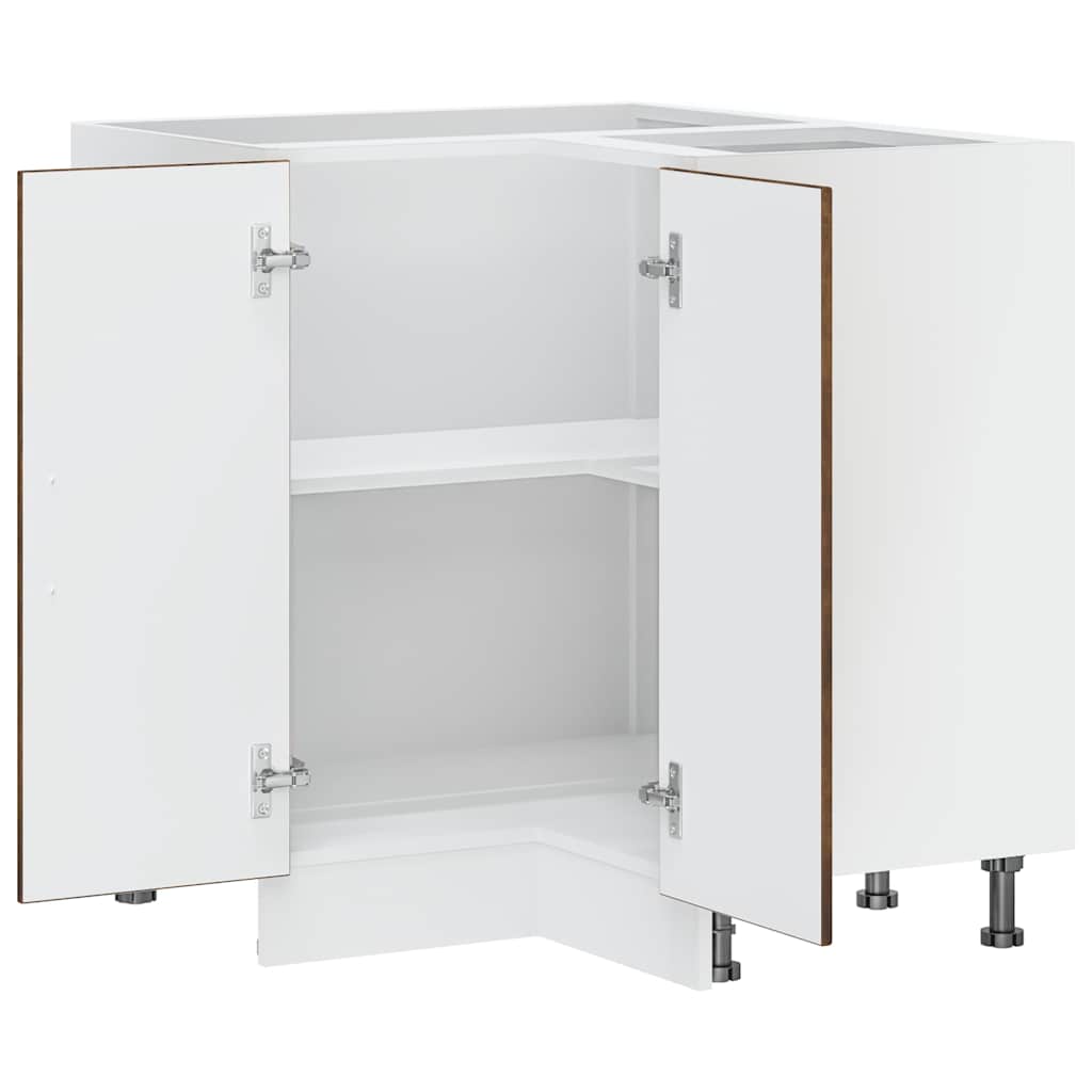 Kuchyňská Rohová Skříňka "Porto" Kompozitní Dřevo Kouřový Dub