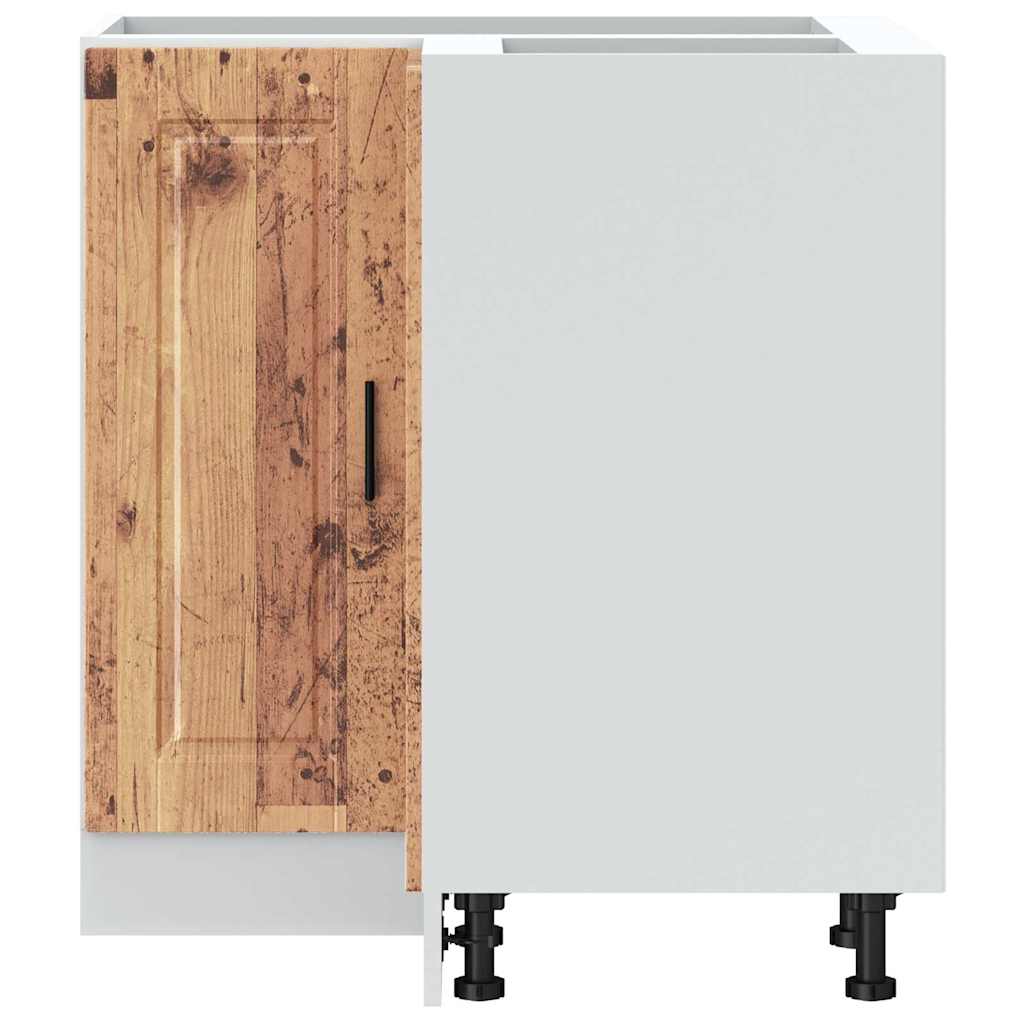 Kuchyňská Rohová Skříňka "Porto" Old Wood Kompozitní Dřevo Staré Dřevo