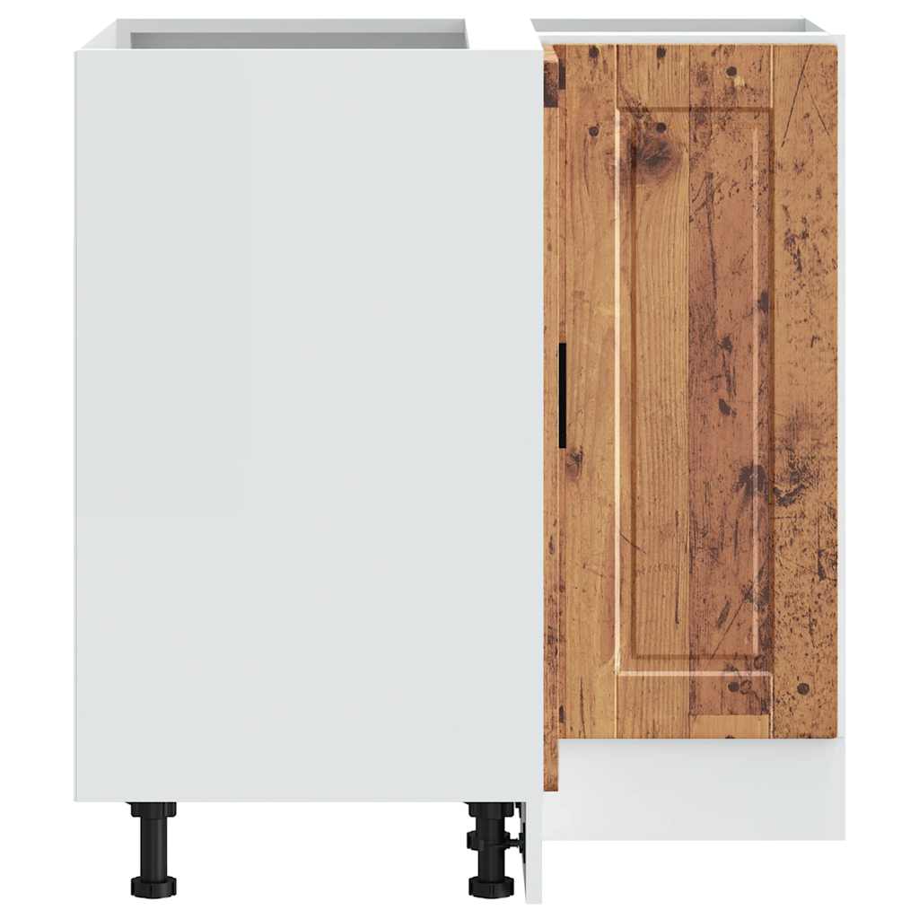 Kuchyňská Rohová Skříňka "Porto" Old Wood Kompozitní Dřevo Staré Dřevo