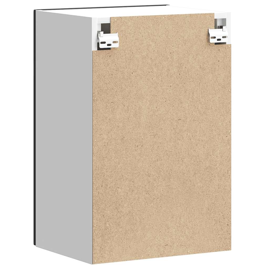 Kuchyňská Nástěnná Skříňka "Porto" Černý Kompozitní Dřevo Černá