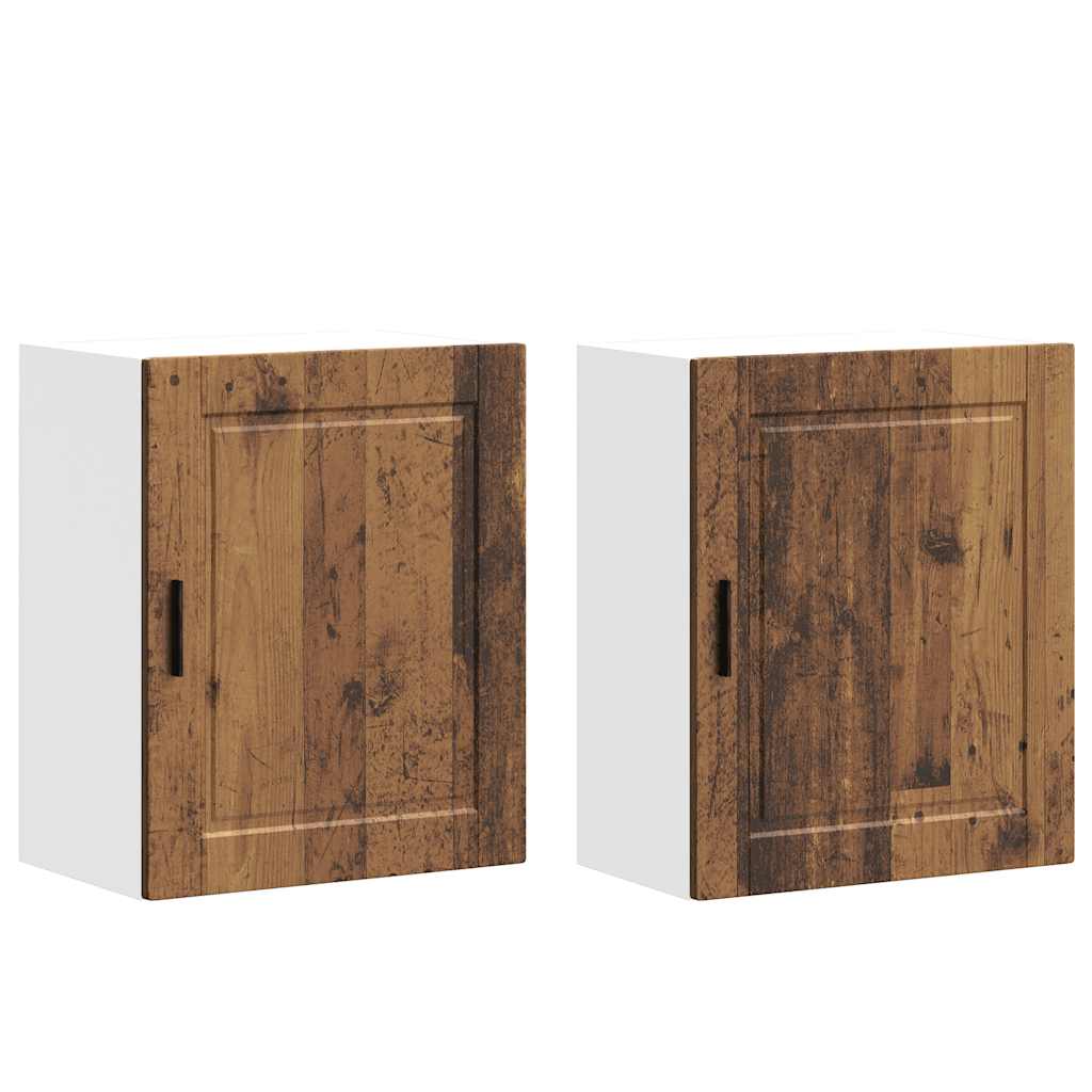 Kuchyňská Nástěnná Skříňky 2 Ks "Porto" Old Wood Kompozit Staré Dřevo
