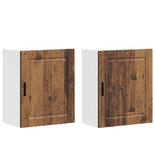Kuchyňská Nástěnná Skříňky 2 Ks "Porto" Old Wood Kompozit Staré Dřevo