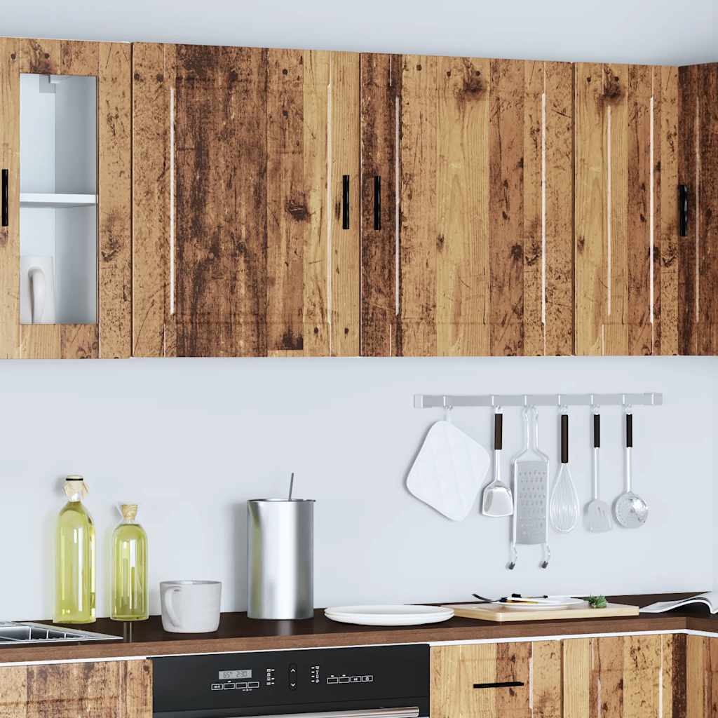Kuchyňská Nástěnná Skříňky 2 Ks "Porto" Old Wood Kompozit Staré Dřevo