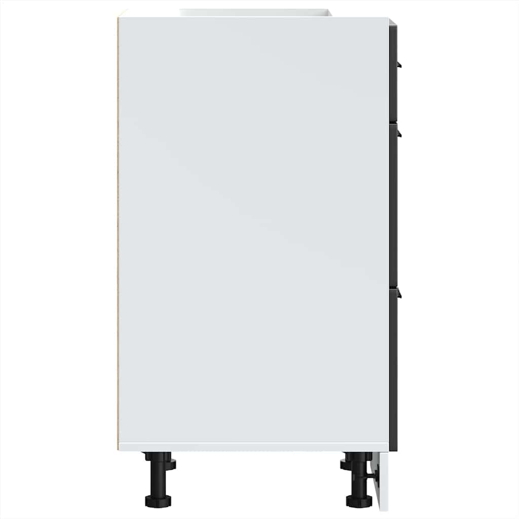 Kuchyňská Spodní Skříňka "Porto" Černý Kompozitní Dřevo Černá