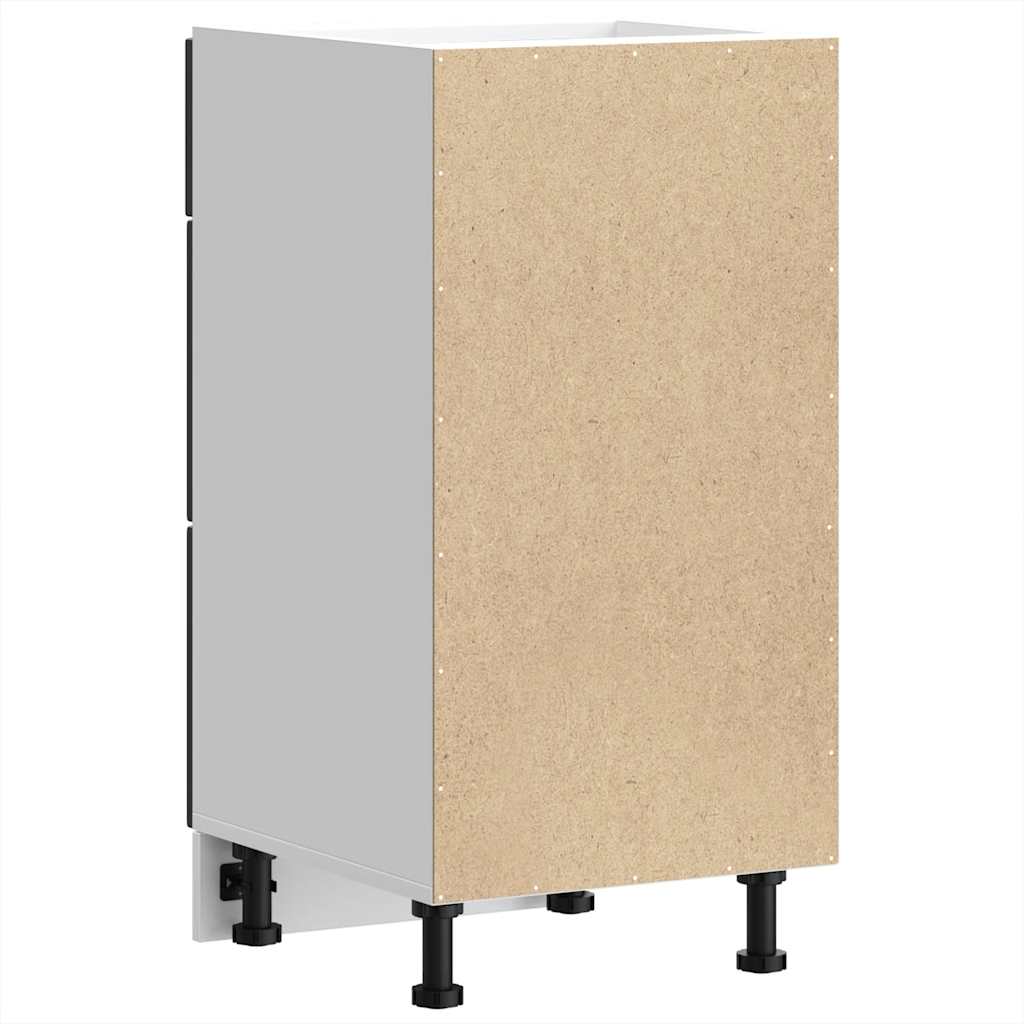 Kuchyňská Spodní Skříňka "Porto" Černý Kompozitní Dřevo Černá