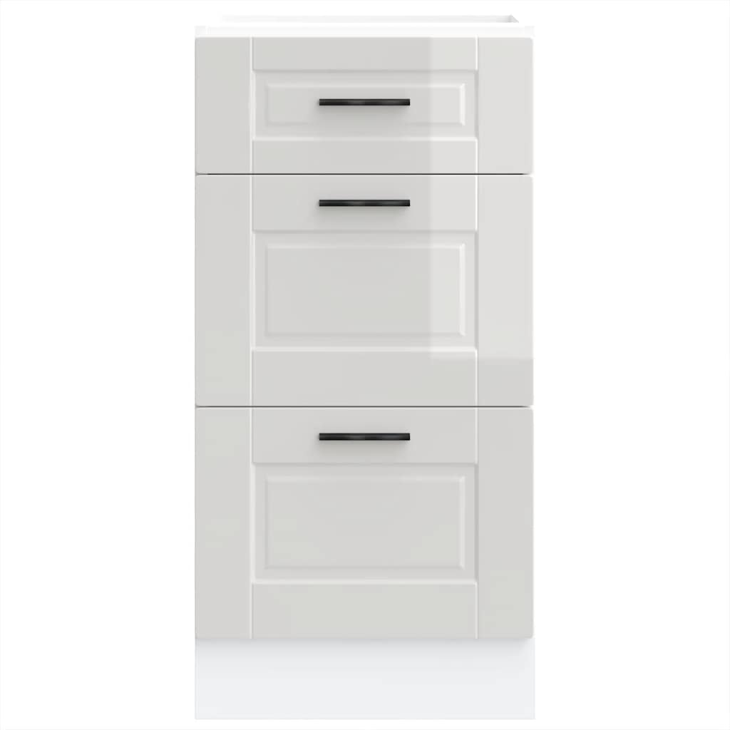 Kuchyňská Spodní Skříňka "Porto" Bílý Vysoký Lesk Kompozit Bílá S Vysokým Leskem