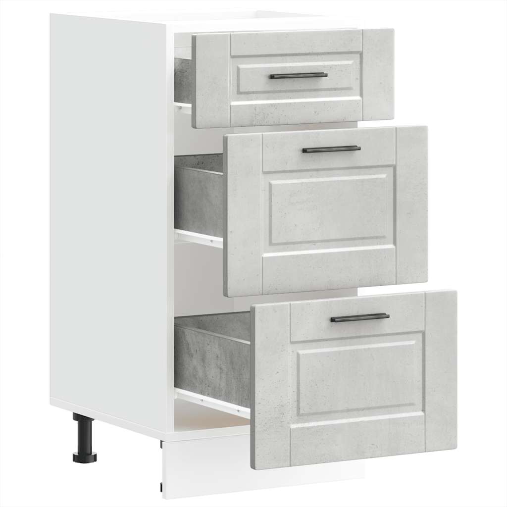 Kuchyňská Spodní Skříňka "Porto" Betonově Šedá Kompozitní Dřevo Betonová Šedá