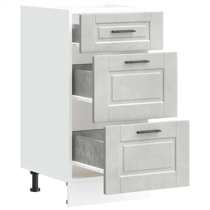 Kuchyňská Spodní Skříňka "Porto" Betonově Šedá Kompozitní Dřevo Betonová Šedá