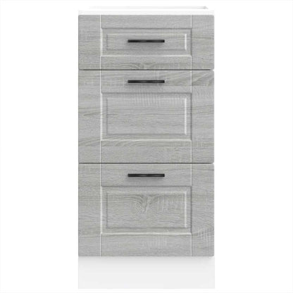 Kuchyňská Spodní Skříňka "Porto" Šedý Sonoma Kompozitní Dřevo Šedá Sonoma