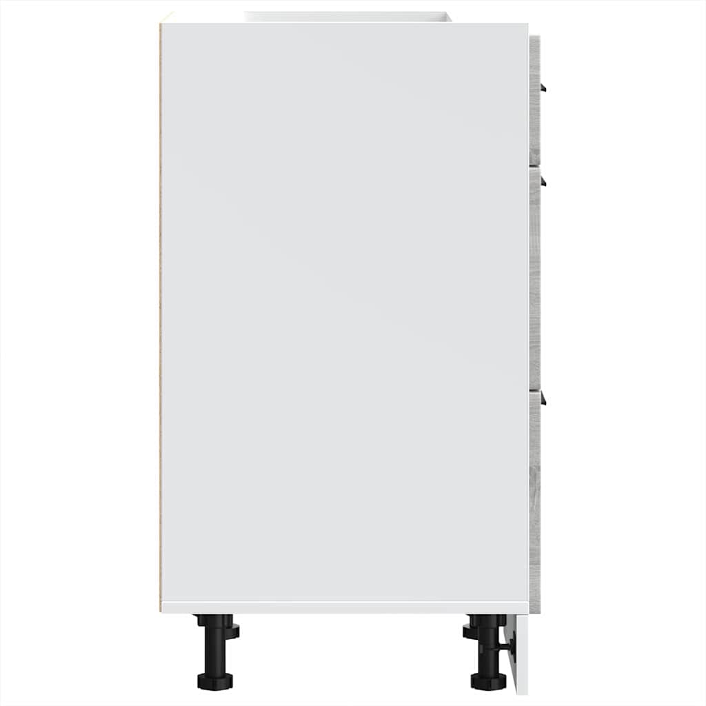 Kuchyňská Spodní Skříňka "Porto" Šedý Sonoma Kompozitní Dřevo Šedá Sonoma