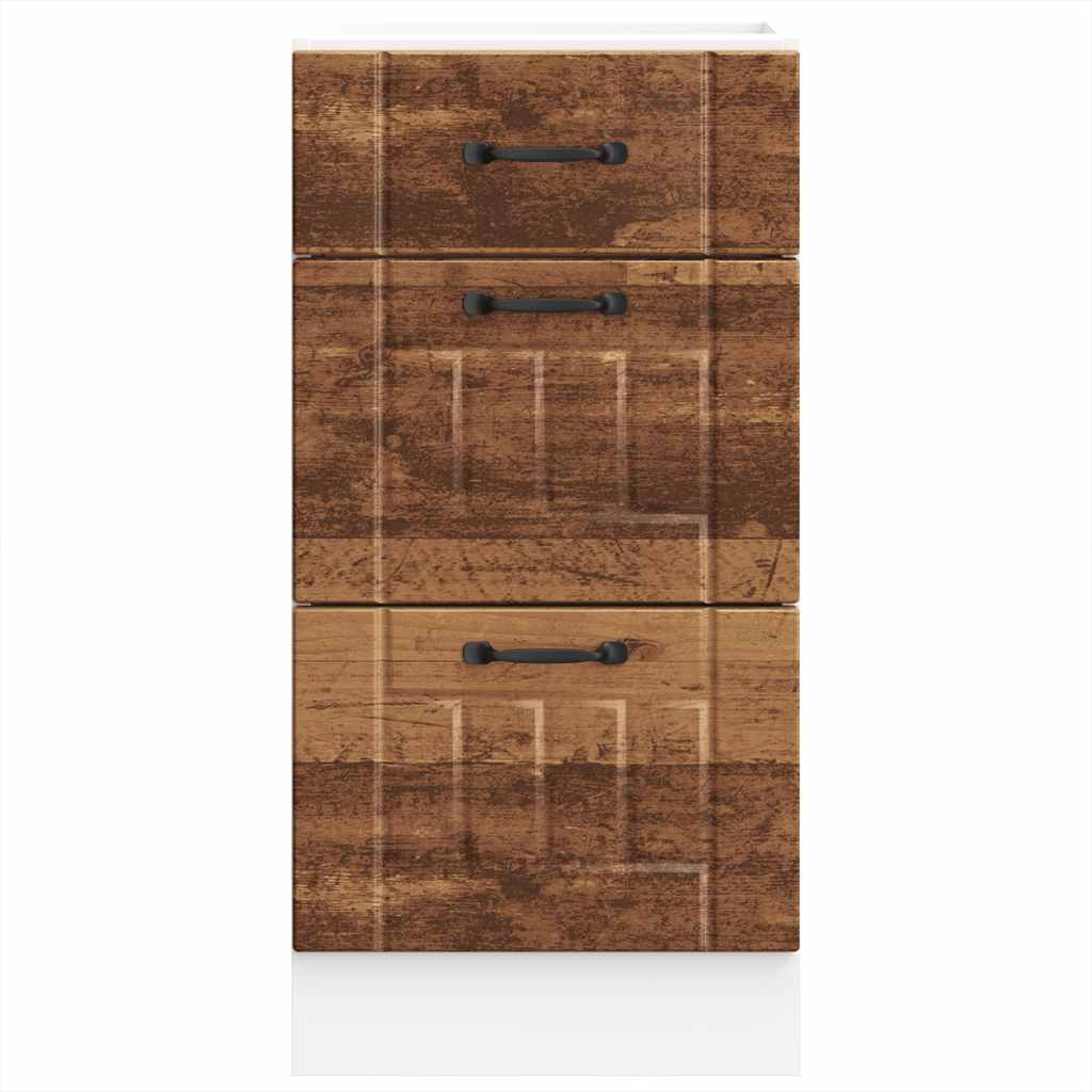 Kuchyňská Spodní Skříňka "Lucca" Kompozitní Dřevo Staré Dřevo