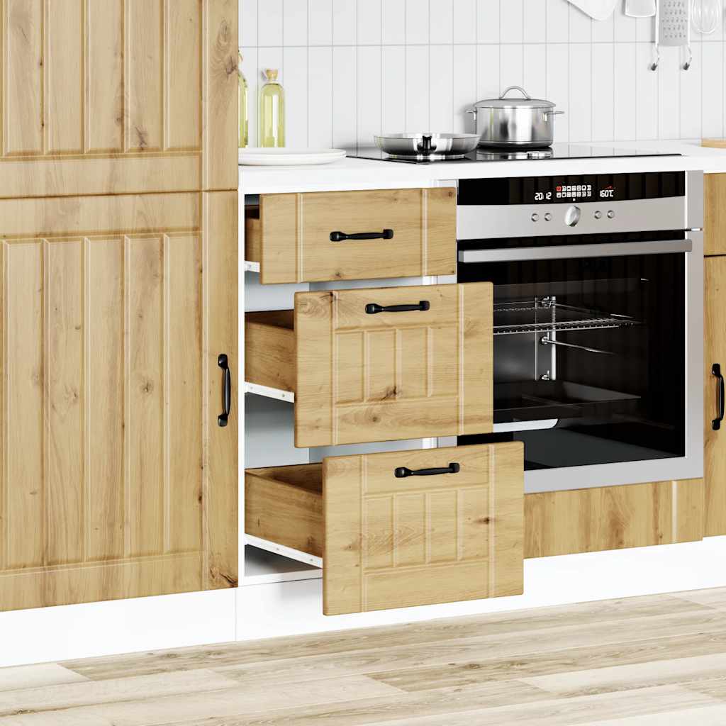 Kuchyňská Spodní Skříňka "Lucca" Artisan Oak Kompozitní Dřevo Dub Artisan