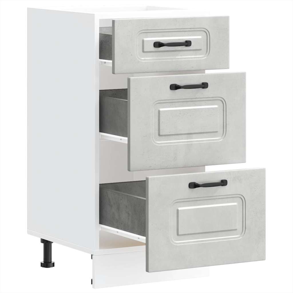 Kuchyňská Spodní Skříňka "Kalmar" Betonově Šedá Kompozitní Betonová Šedá