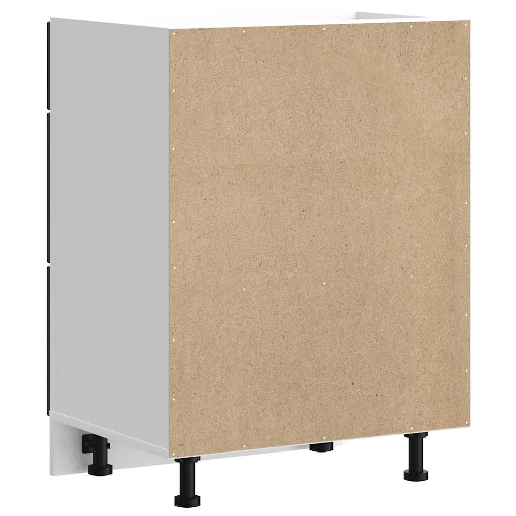 Kuchyňská Spodní Skříňka "Lucca" Černý Kompozitní Dřevo Černá