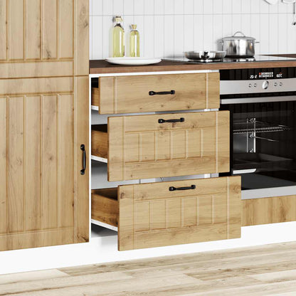 Kuchyňská Spodní Skříňka "Lucca" Artisan Oak Kompozitní Dřevo Dub Artisan