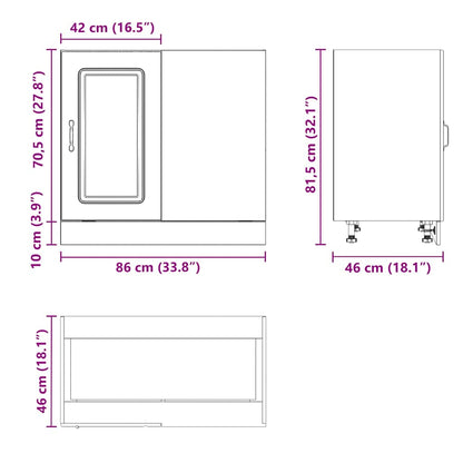 Kuchyňská Spodní Skříňka "Kalmar" Černý Kompozitní Černá