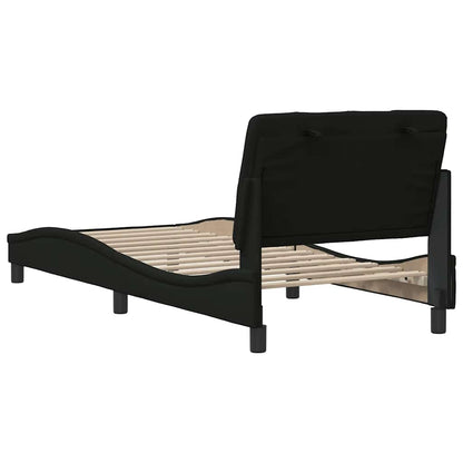 Rám Postele Bez Matrace Černá 80 X 200 Cm Textil