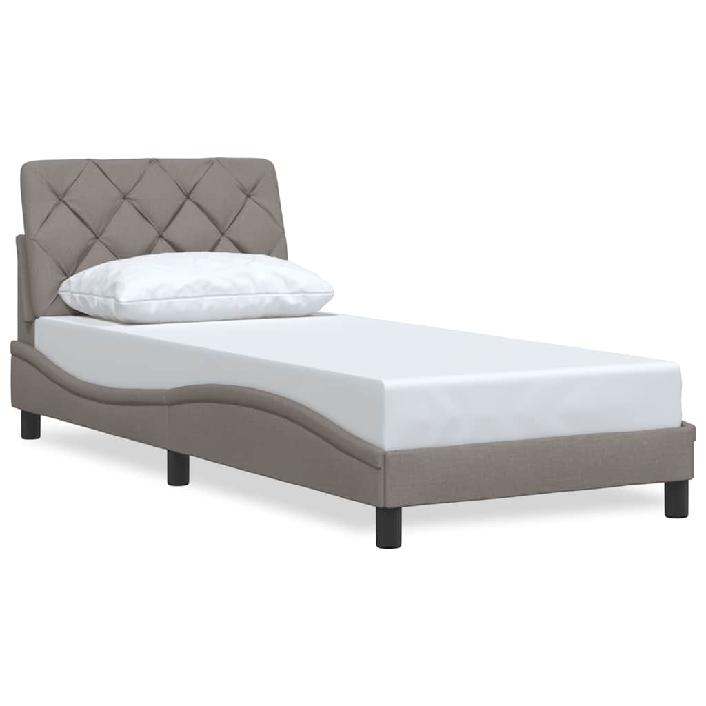 Rám Postele Bez Matrací Taupe 80X200 Cm Textil
