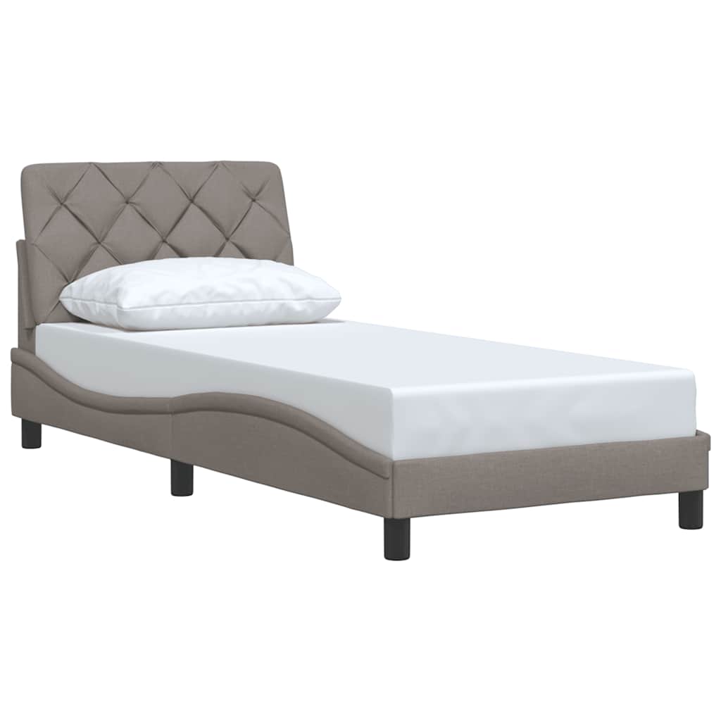 Rám Postele Bez Matrací Taupe 80X200 Cm Textil