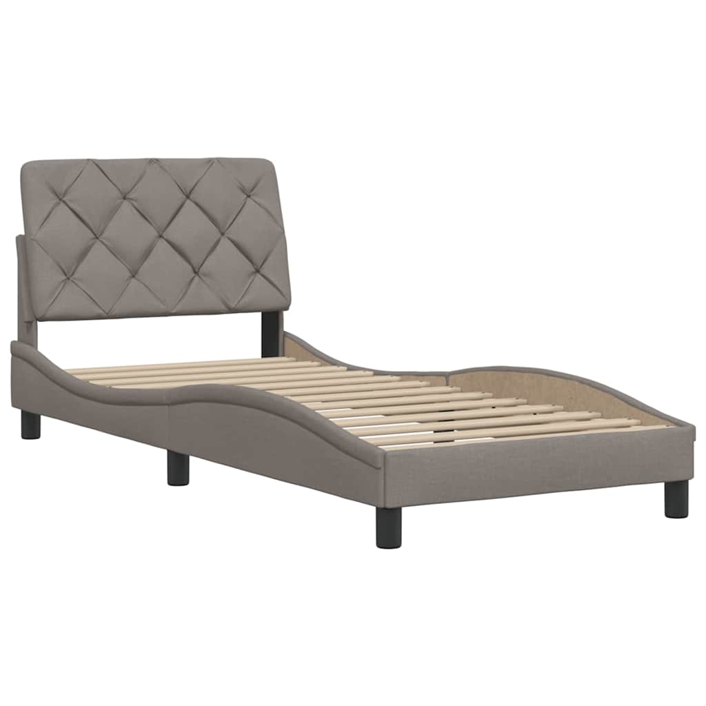 Rám Postele Bez Matrací Taupe 80X200 Cm Textil