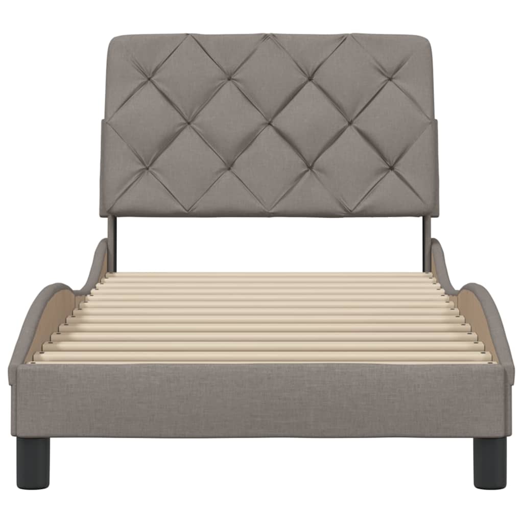 Rám Postele Bez Matrací Taupe 80X200 Cm Textil