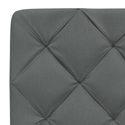 Rám Postele Bez Matrace Tmavě Šedá 90 X 190 Cm Textil