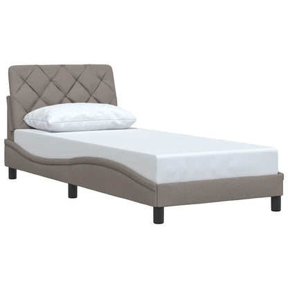 Rám Postele Bez Matrací Taupe 90X190 Cm Textil