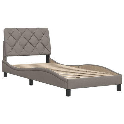 Rám Postele Bez Matrací Taupe 90X190 Cm Textil