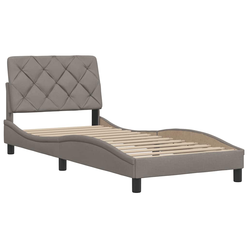 Rám Postele Bez Matrací Taupe 90X200 Cm Textil