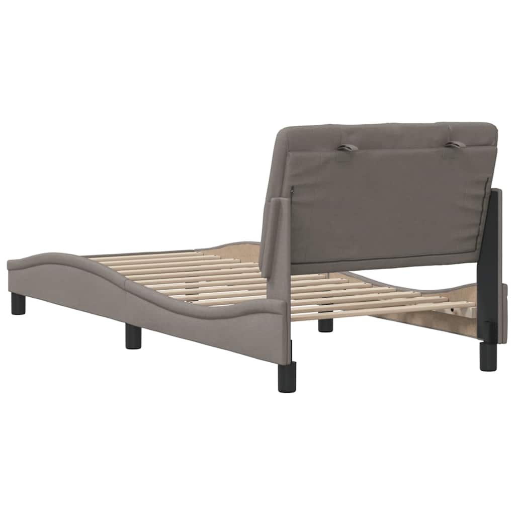 Rám Postele Bez Matrací Taupe 90X200 Cm Textil