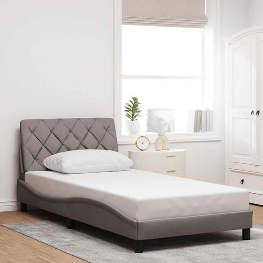 Rám Postele Bez Matrace Taupe 100 X 200 Cm Textil