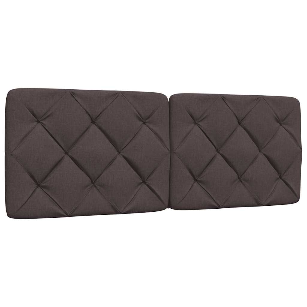 Rám Postele Bez Matrace Tmavě Hnědá 120 X 200 Cm Textil